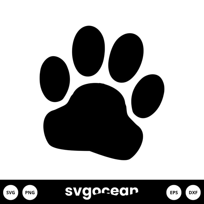 Dog Paw Prints Svg - Svg Ocean
