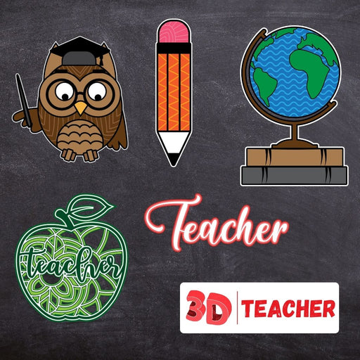 3D Teacher SVG Bundle - Svg Ocean