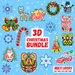 3D Christmas bundle - Svg Ocean
