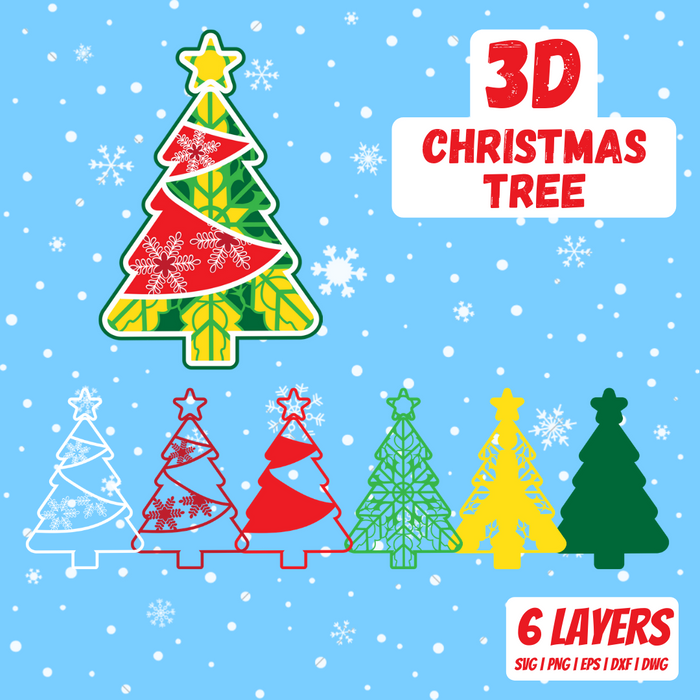 3D Christmas tree  - Svg Ocean