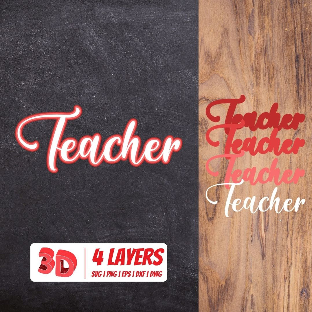3D Teacher SVG Cut File vector for instant download - Svg Ocean — svgocean