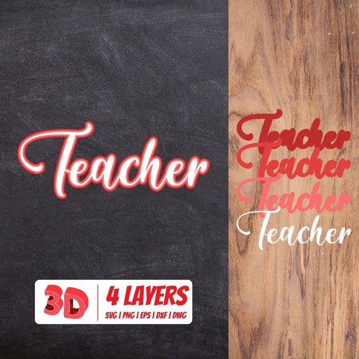 3D Teacher SVG Cut File - Svg Ocean