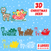3D Christmas deer  - Svg Ocean