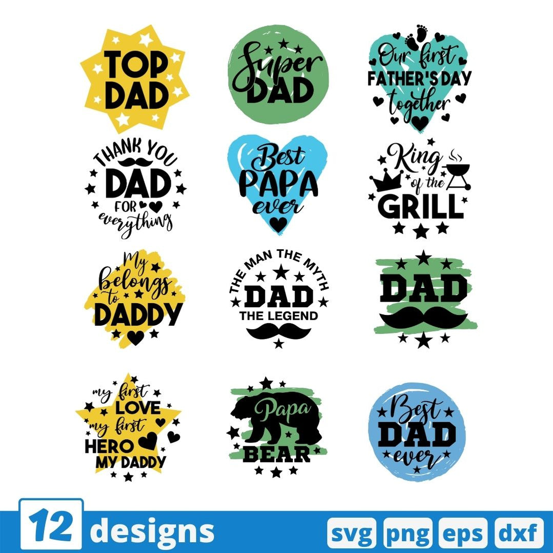 Fathers Day Keychain SVG Bundle vector for instant download - Svg Ocean ...