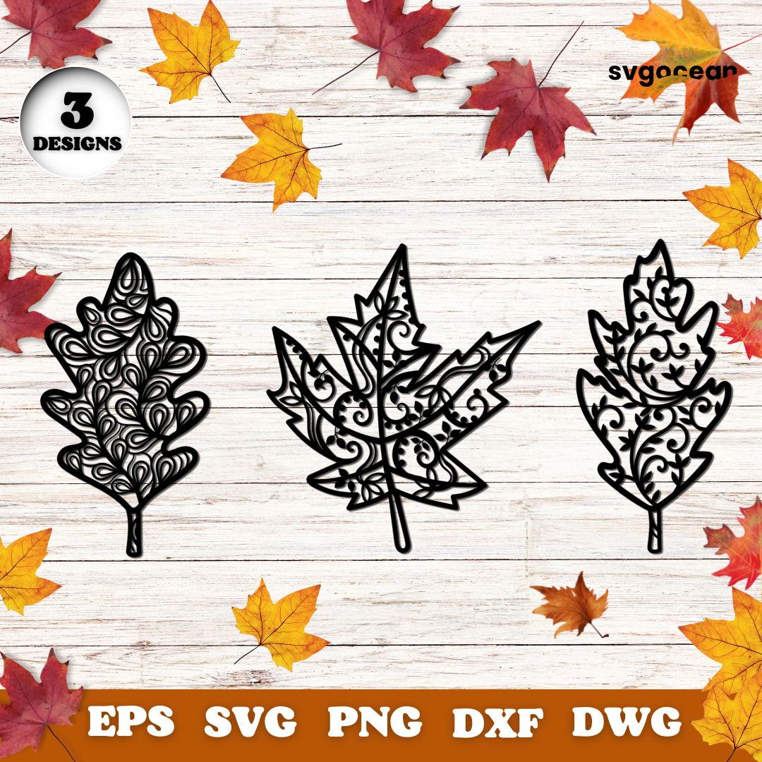 Fall Dxf Fall Leaves Svg Bundle vector for instant download - Svg Ocean — svgocean