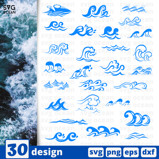 Wave  SVG vector bundle - Svg Ocean