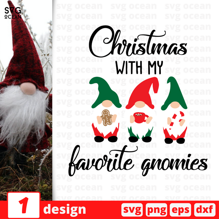 Christmas with my favorite gnomies SVG vector bundle - Svg Ocean