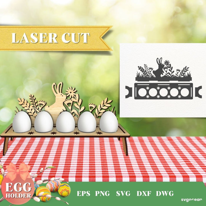 Easter Eggs Holder Laser Cut SVG  - svgocean