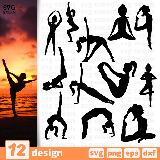 Yoga silhouette svg