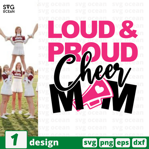 Loud & Proud Cheer mom SVG vector bundle - Svg Ocean