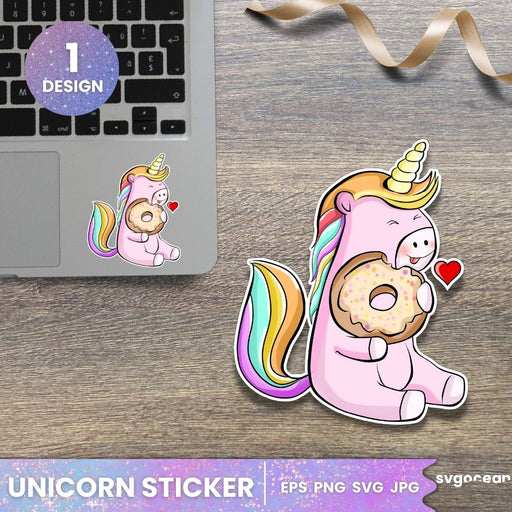Free Unicorn Printable Sticker Cricut Design - Svg Ocean