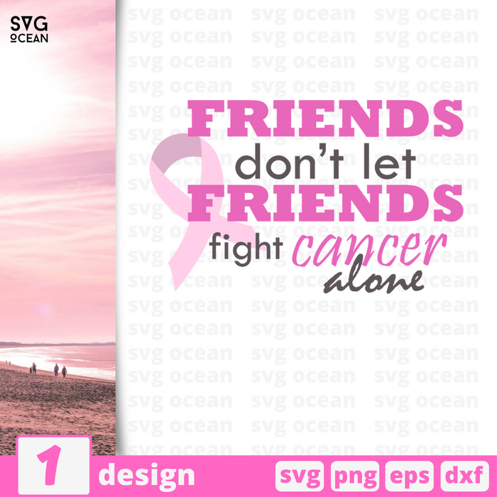 Fight cancer alone svg