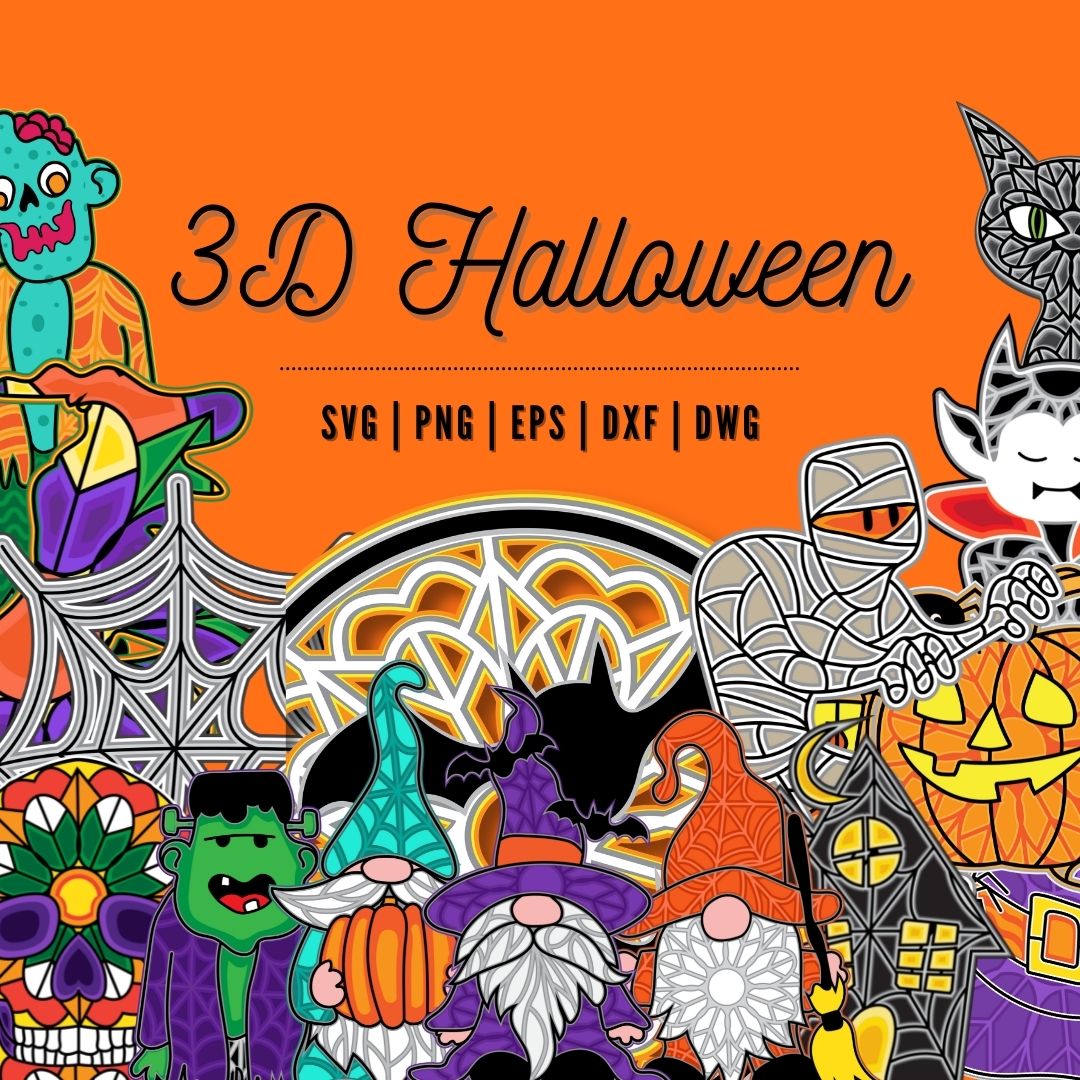 3D Halloween SVG Bundle vector for instant download - Svg Ocean — svgocean
