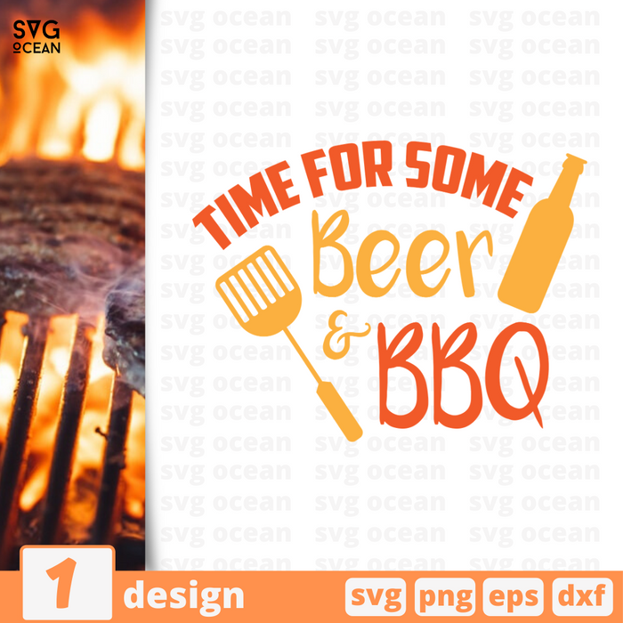 Time for some beer & bbq SVG vector bundle - Svg Ocean