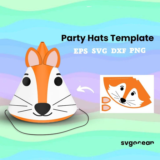 Fox Party Hat Cut File - Svg Ocean