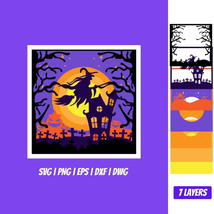 3D Halloween Shadowbox SVG Bundle - Svg Ocean