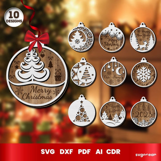 Laser Cut Christmas Ornaments SVG - Svg Ocean