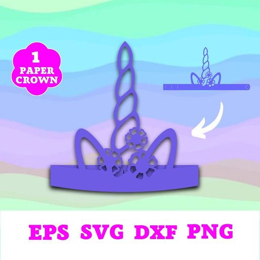 Unicorn Birthday Crown SVG - Svg Ocean