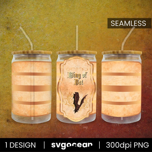 Wing of Bat Can Glass PNG - Svg Ocean