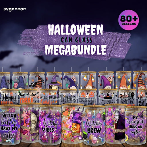 Halloween Can Glass Wrap Megabundle - Svg Ocean