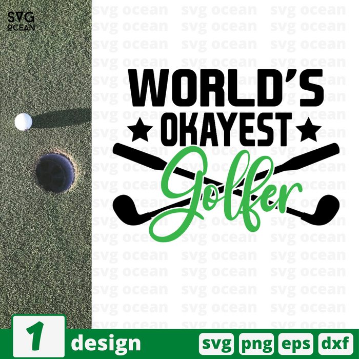 World's okayest golfer SVG vector bundle - Svg Ocean