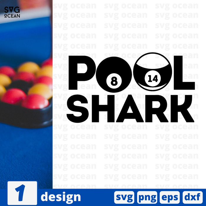 Pool shark SVG bundle vector for instant download - Svg Ocean — svgocean