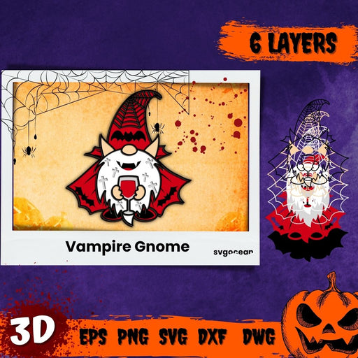 Vampire Gnome Layered Cut File - Svg Ocean