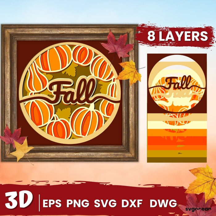Fall Shadow Sign Fall Shadow Box Svg Bundle vector for instant download - Svg Ocean ...