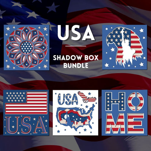 USA Shadow Box - Svg Ocean