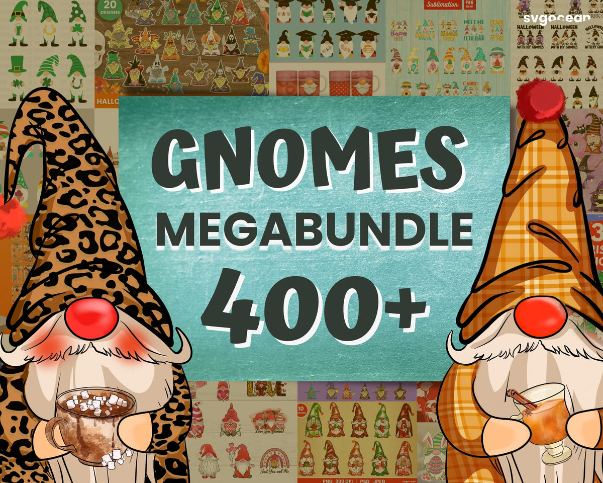 Gnome SVG Megabundle vector for instant download - Svg Ocean — svgocean