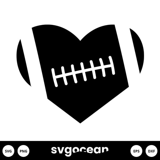 Football Heart SVG - Svg Ocean
