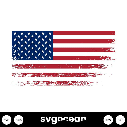 Distressed American Flag SVG - Svg Ocean