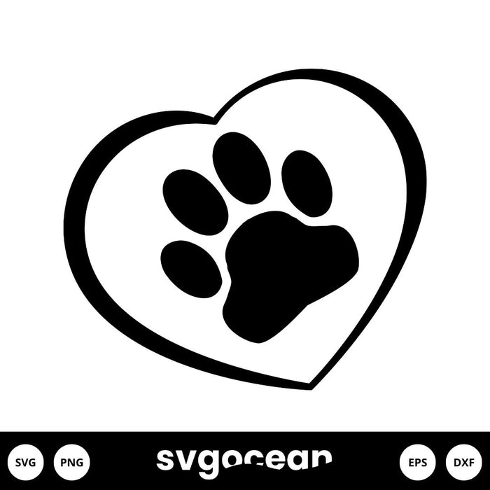 Dog Paw Print Svg - Svg Ocean