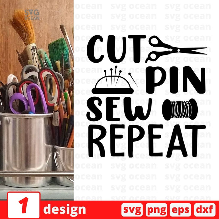 Cut pin sew repeat