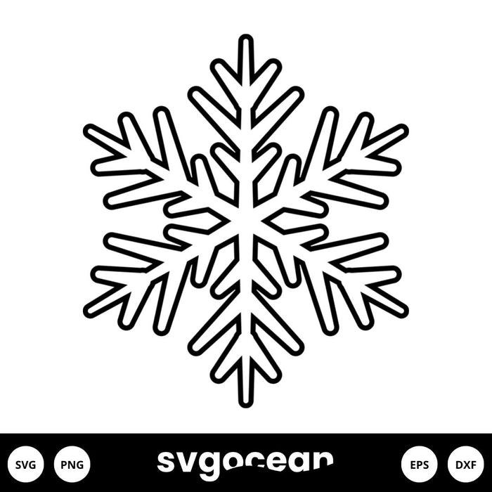 Frozen Snowflake Svg - Svg Ocean