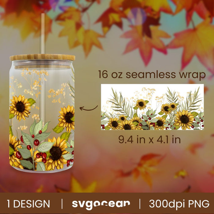Sunflower Can Glass Png - Svg Ocean