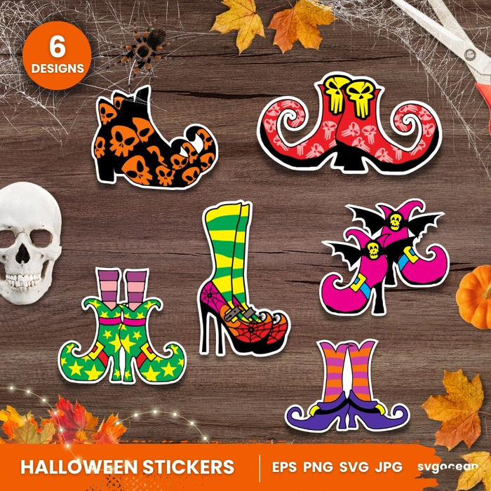 Witch Shoes Stickers - Svg Ocean
