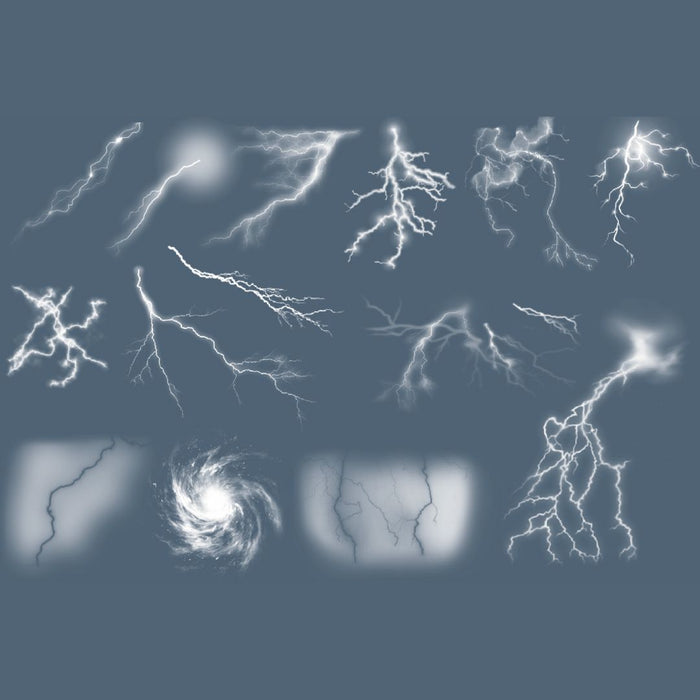Storm and Lightning Procreate Brushes - Svg Ocean
