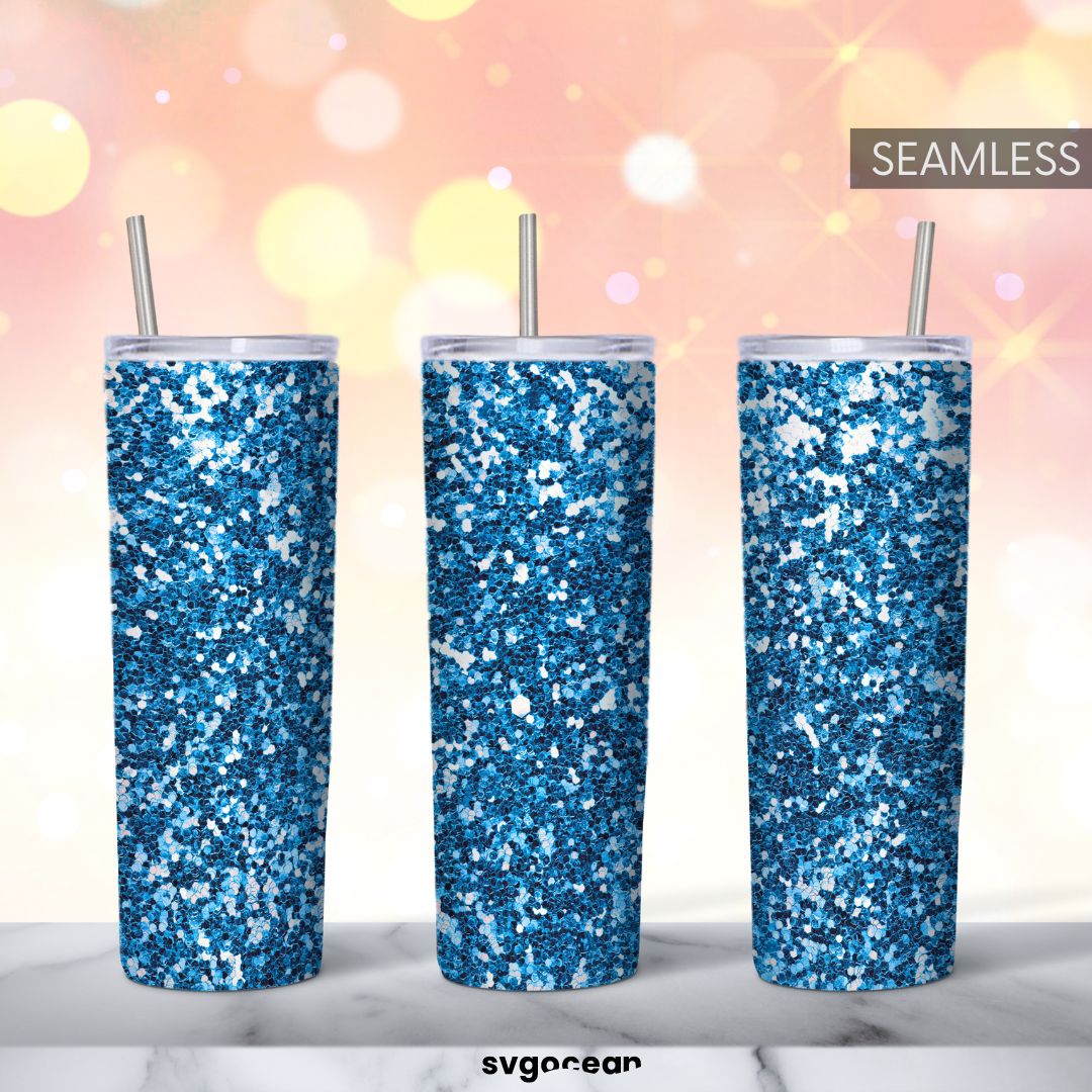 Blue Glitter Tumbler - Svg Ocean — svgocean