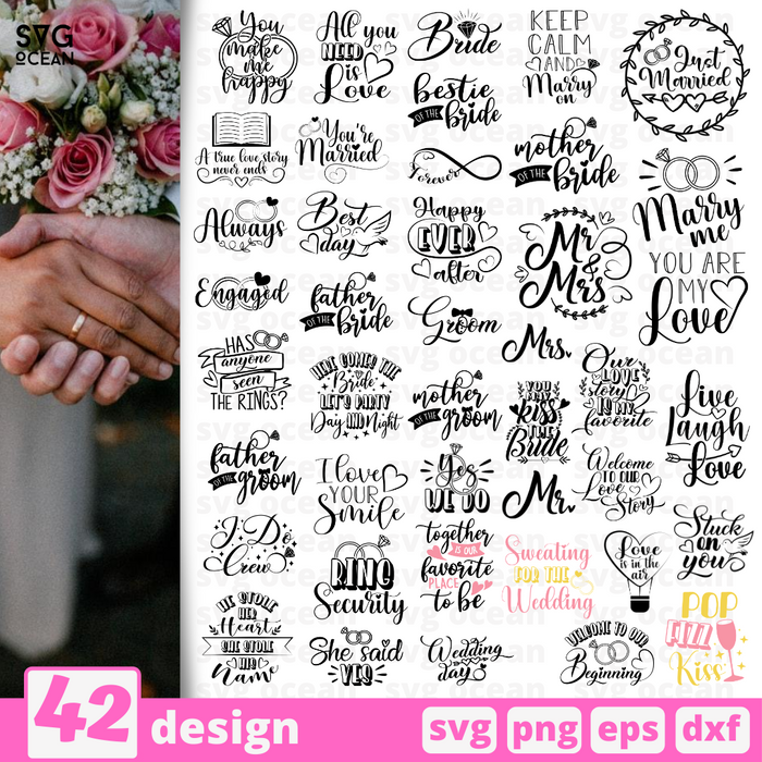Wedding quotes SVG vector bundle - Svg Ocean