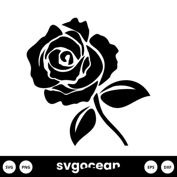 Free Silhouette Rose SVG Collection Online