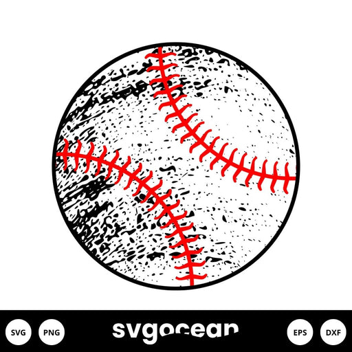Distressed Baseball SVG - Svg Ocean