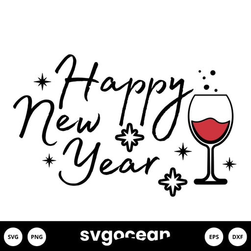 Happy New Year Svg - Svg Ocean