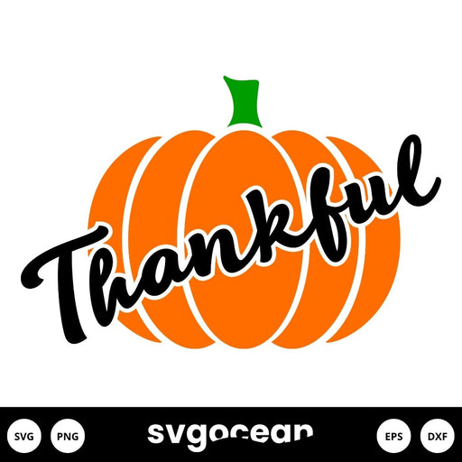 Thankful Pumpkin Svg - Svg Ocean