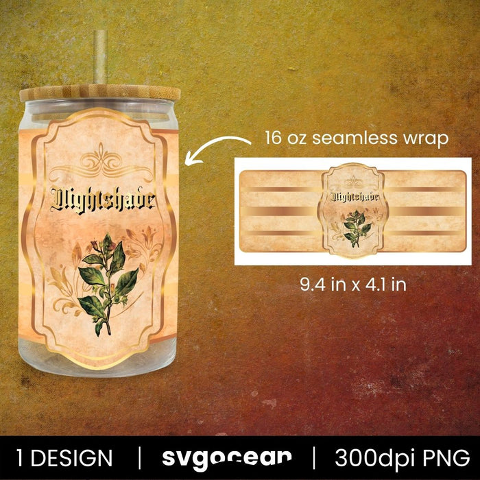 Nightshade Can Glass PNG - Svg Ocean