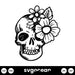 Skull With Flowers SVG - Svg Ocean