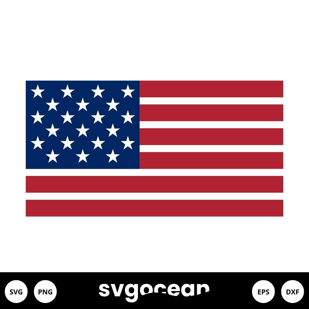 Free American Flag SVG vector for instant download - Svg Ocean — svgocean