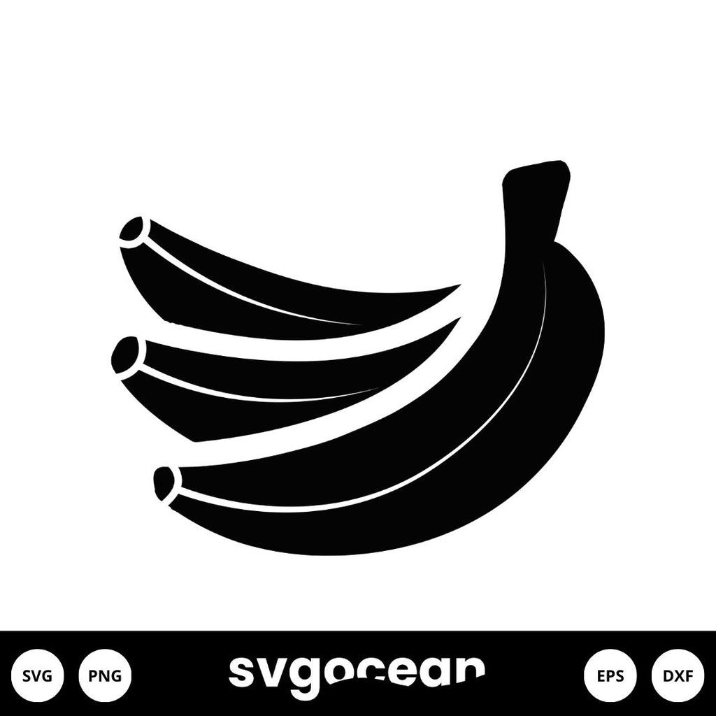 Banana Bunch Instant Digital Download Svg, Png, Dxf, and Eps Files