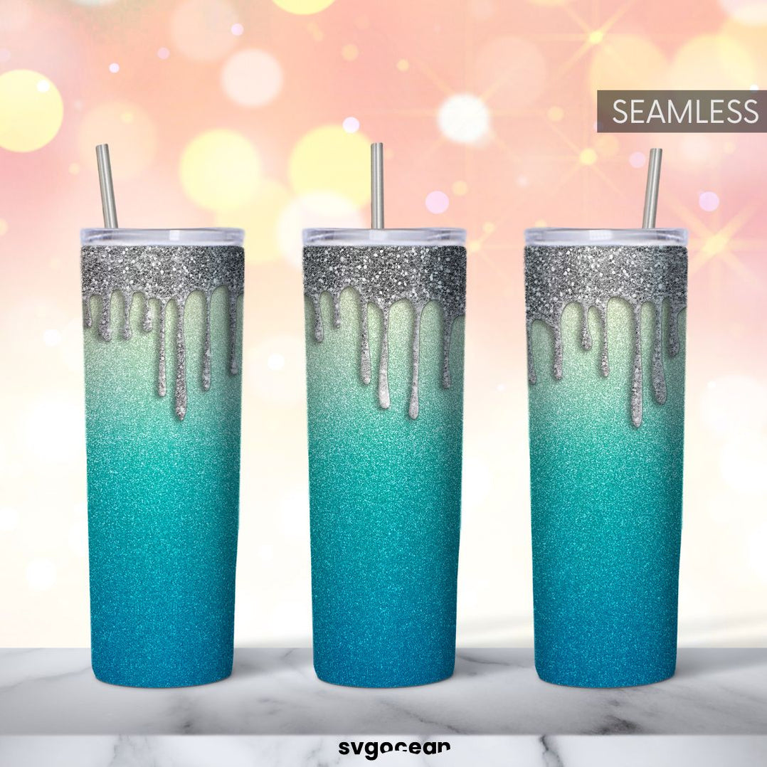 Blue Glitter Tumbler - Svg Ocean — svgocean