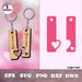 Valentines Day Couple Keychain Laser Cut File - svgocean